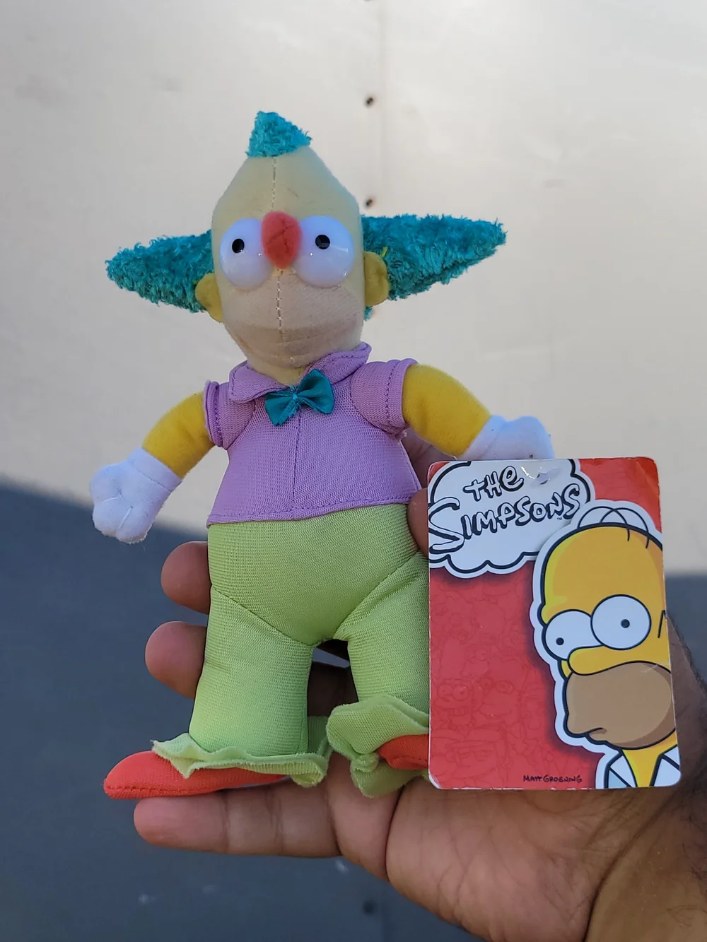 Vintage Plsuh The Simpsons Krusty the Clown Toy Factory w tag #TheSimpsons